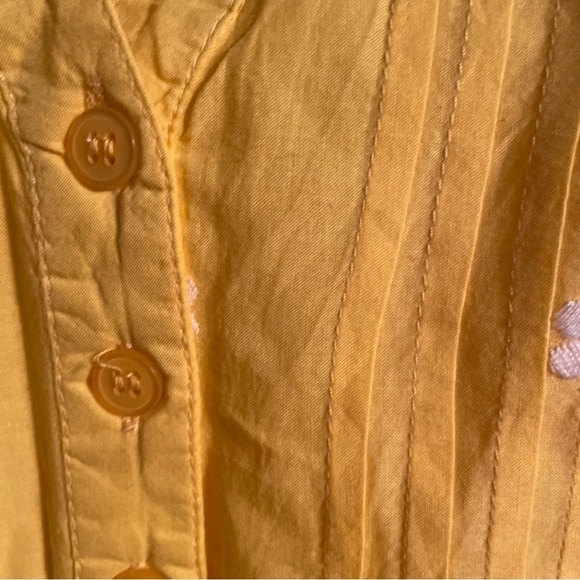 American Sweetheart Sun Yellow Tunic Style Top. classic/boho/California/elegant - Picture 5 of 15